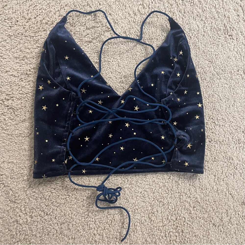 Starry night bralette stringy backless top - Picture 11 of 16